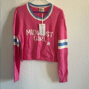 Women’s XL - Trendy Pink 'Midwest Girl' Sweatshirt